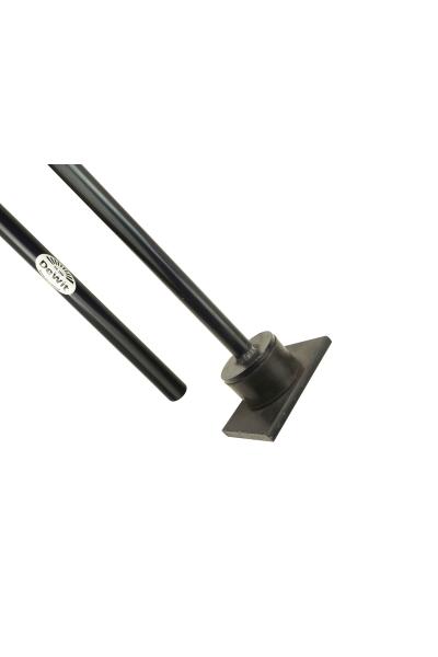 Trillingsvrije grondstamper met stalen voetplaat 180x120mm