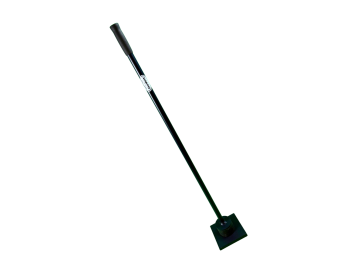 Stamper schokabsorberend lengte 1240mm voetplaat 180x180mm