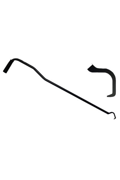 Rijplaat en baakvoet haak