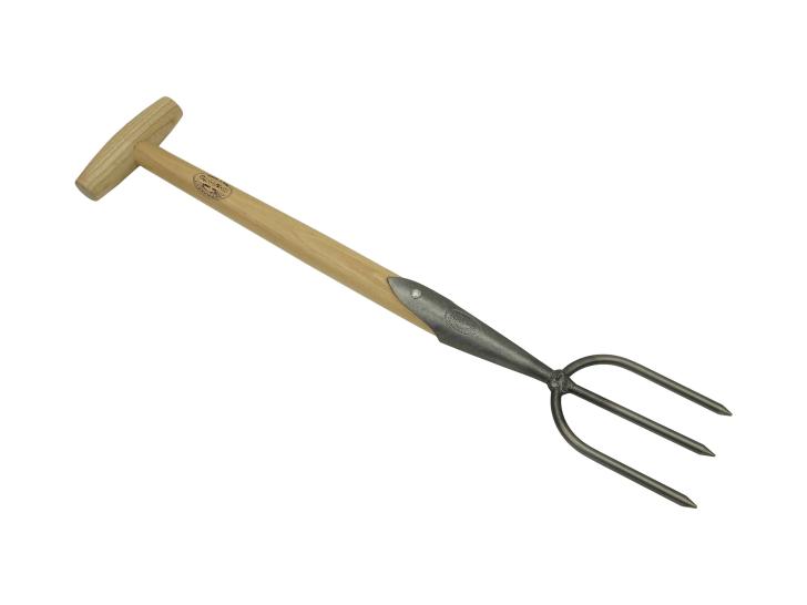 Perennial fork 3 prong ash T-handle 400mm