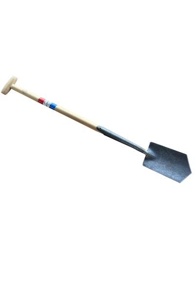 Zwanehals puntspade met lip essen steel 75cm