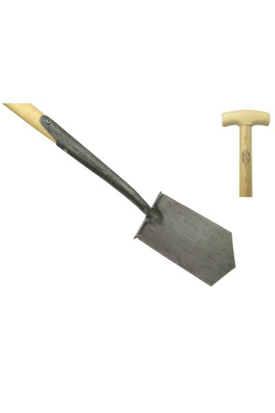 Zwanehals puntspade met opstapjes steel 750mm