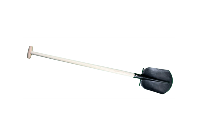 Steekschep Drents model 1/4 gebogen, 000 met opstapjes en steel 100cm