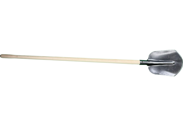 Schep Drents model 1/2 gebogen, 000 met 130cm essen knopsteel