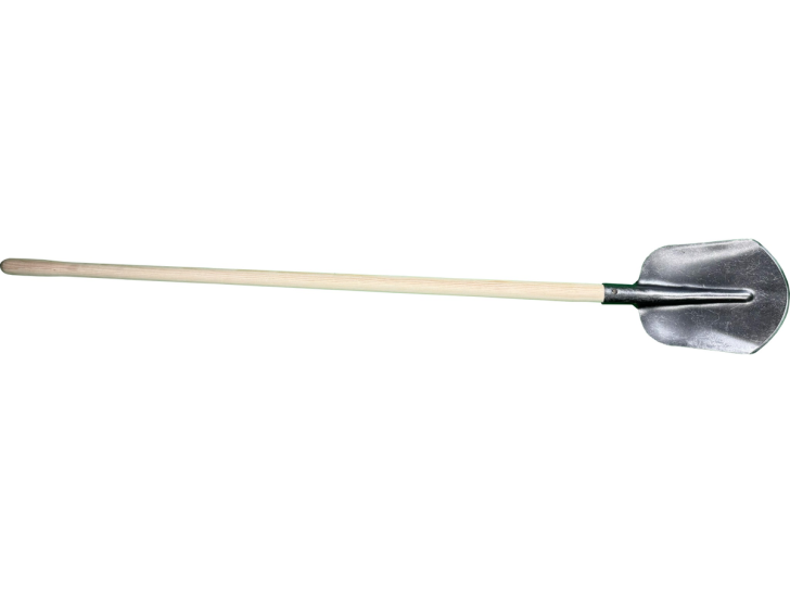 Schep Drents model 1/2 gebogen, 000 met 130cm essen knopsteel