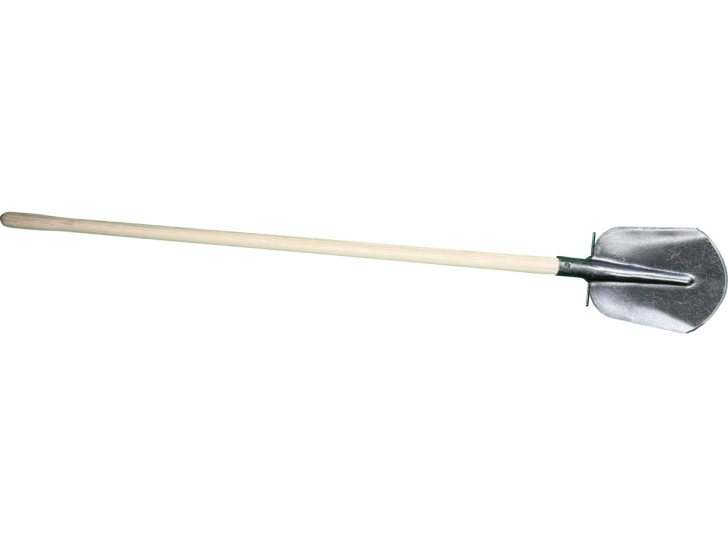 Schep Drents model, 1/2 gebogen, 000 met opstapjes en 130cm knopsteel