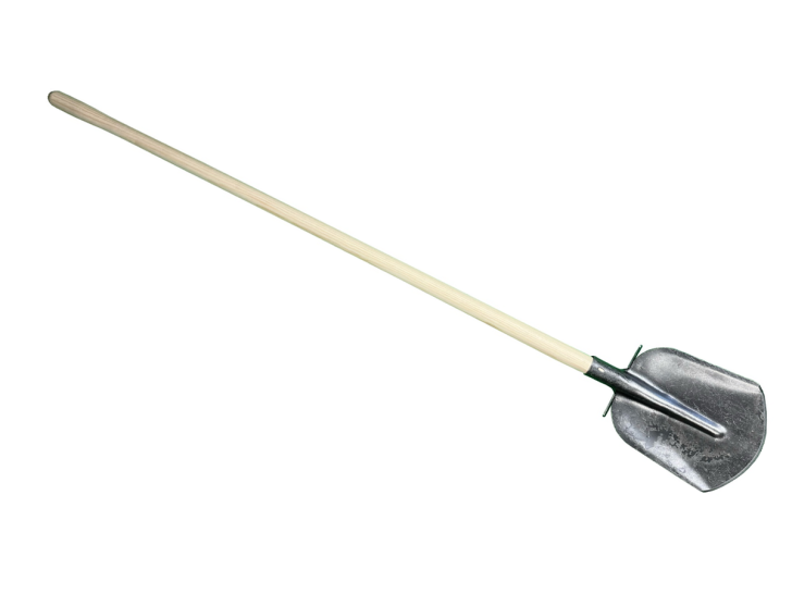 Schep Drents model 1/2 gebogen, 00 met opstapjes en 130cm knopsteel