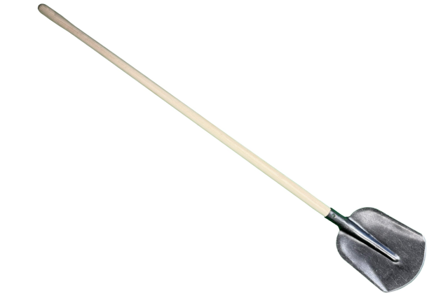 Schep Drents model 1/2 gebogen, 0 met 130cm knopsteel