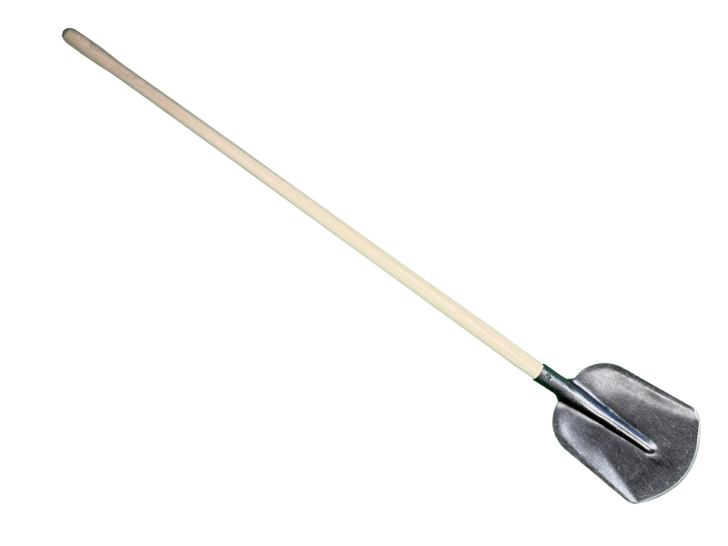 Schep Drents model 1/2 gebogen, 0 met 130cm knopsteel