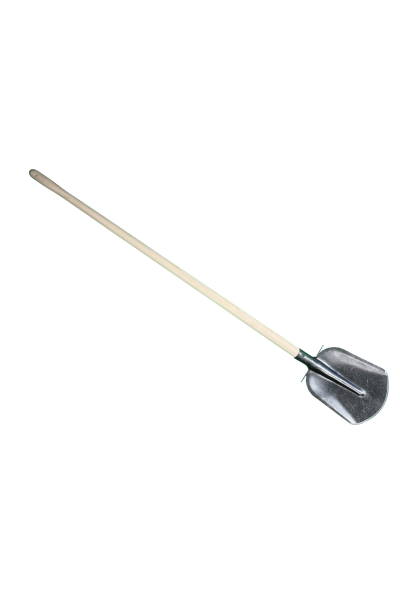 Schep Drents model 1/2 gebogen, 0 met opstapjes en 130cm knopsteel