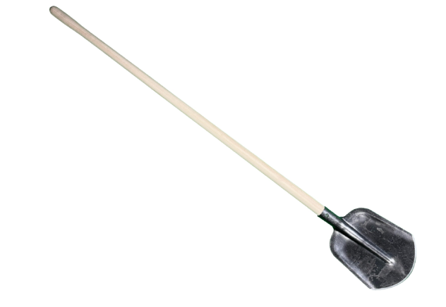 Schep Drents model 3/4 gebogen, 000 met 130cm knopsteel