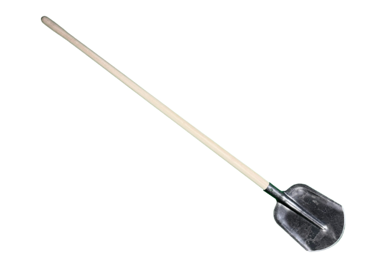 Schep Drents model 3/4 gebogen, 000 met 130cm knopsteel