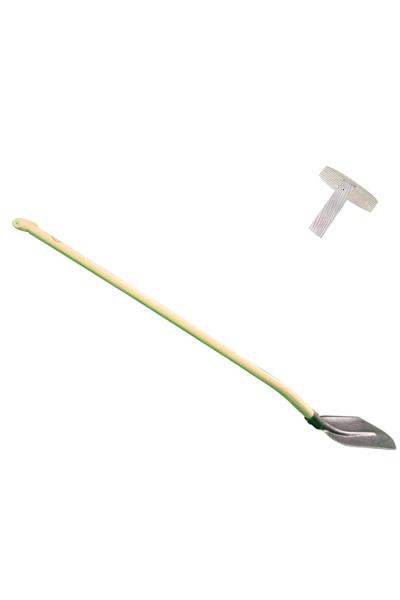 Schep Drents model 3/4 gebogen, 000 met 100cm T steel