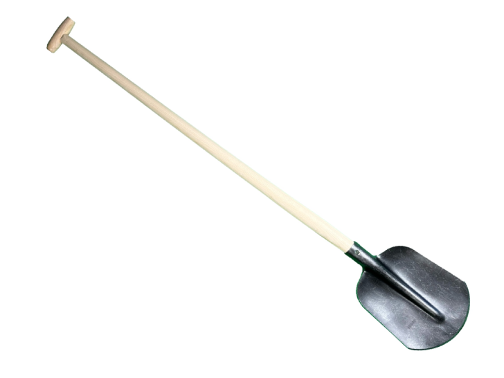 Schep Hollands model 1/4 gebogen, 000 met 100cm T steel