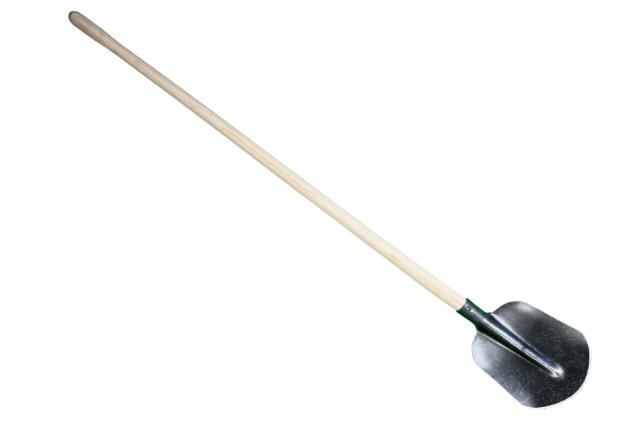 Schep Hollands model 1/2 gebogen, 000 met 130cm knopsteel