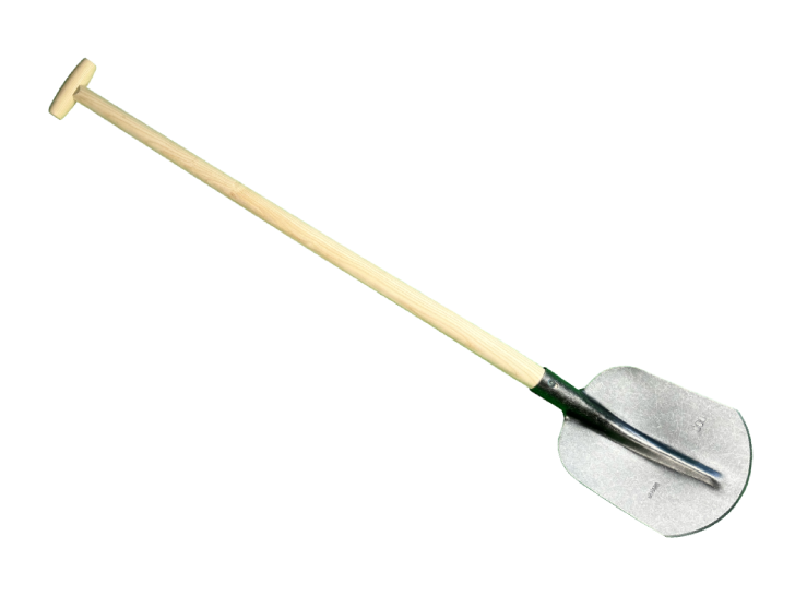 Schep Hollands model 1/2 gebogen, 000 met 120cm T steel