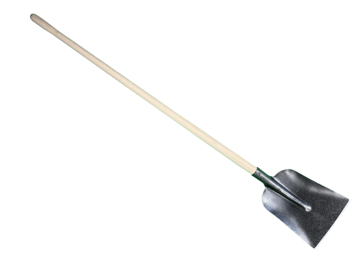 Betonschop met rechte hoeken, 0 met 130cm knopsteel