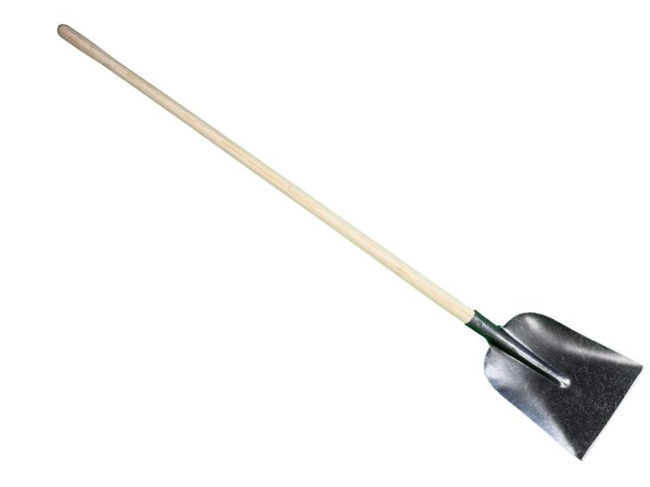 Betonschop met rechte hoeken, 1 met 130cm knopsteel