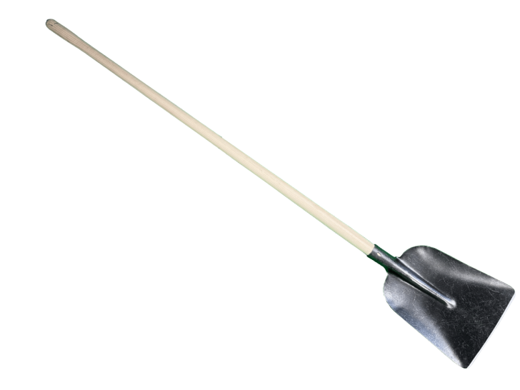 Betonschop met afgeronde hoeken, 1 met 130cm knopsteel