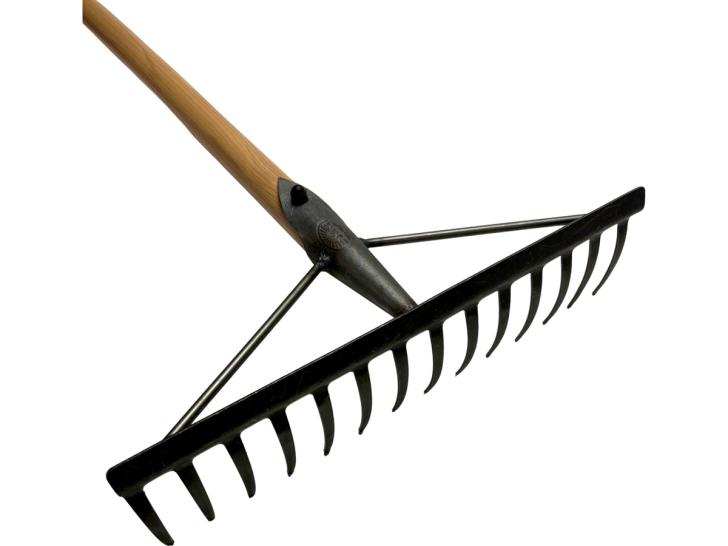 Tuinhark 14 tands verstevigd met geharde tanden steel met hilt 1550mm