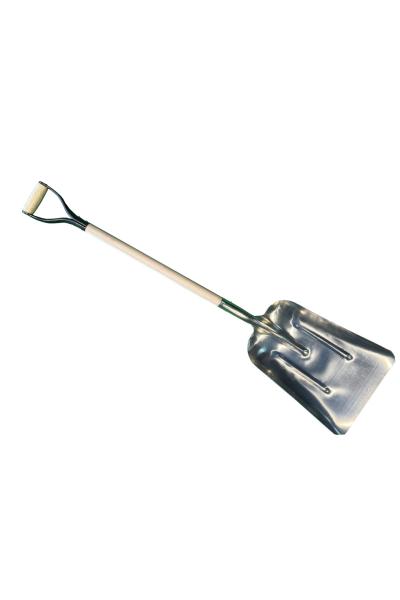 Aluminium graanschop 31cm breed met 80cm steel en metalen D greep