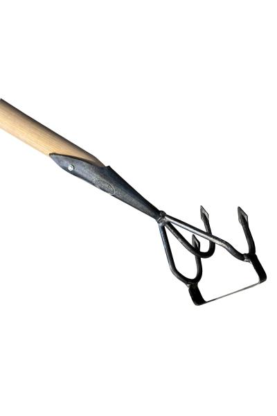 Combi cultivator met 3 gesmede tanden, onkruidmes en 1400mm steel