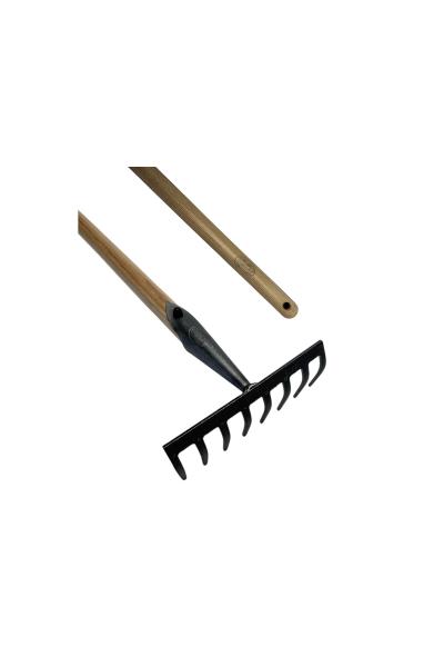 Tuinhark met 8 tanden en 140cm steel