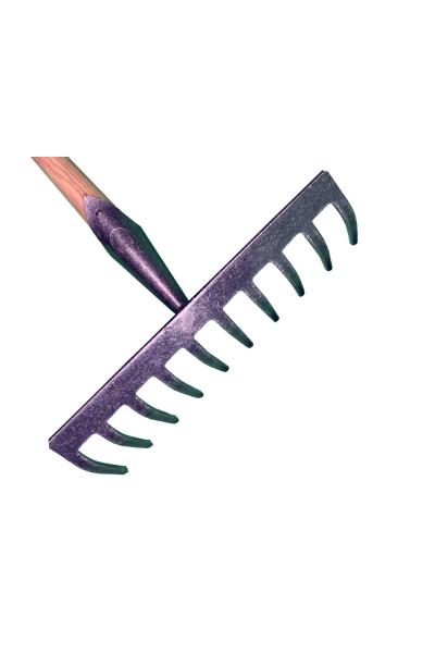 Tuinhark met 10 tanden en 140cm steel