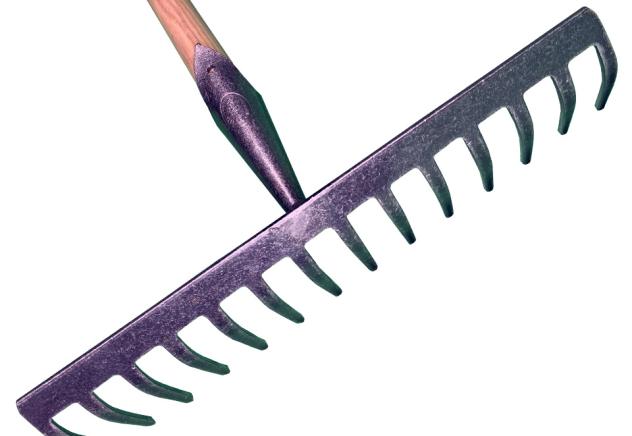 Tuinhark met 14 tanden en 140cm steel