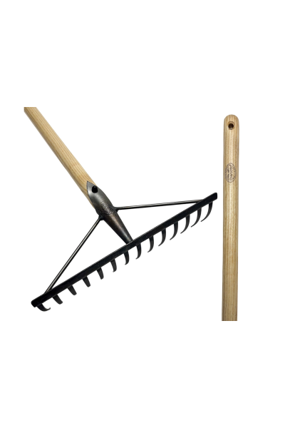 Tuinhark 14 tands verstevigd met geharde tanden rechte steel 1550mm