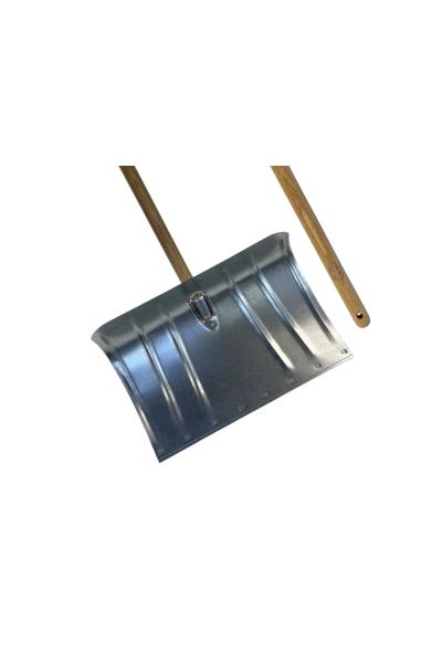 Verzinkte sneeuwschep 45cm met verwisselbare slijtstrip en steel