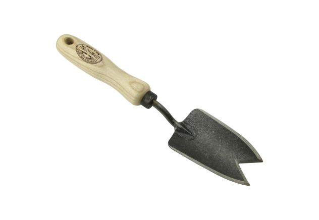 DeWit klein plantschepje V-snede met essen handvat 140mm