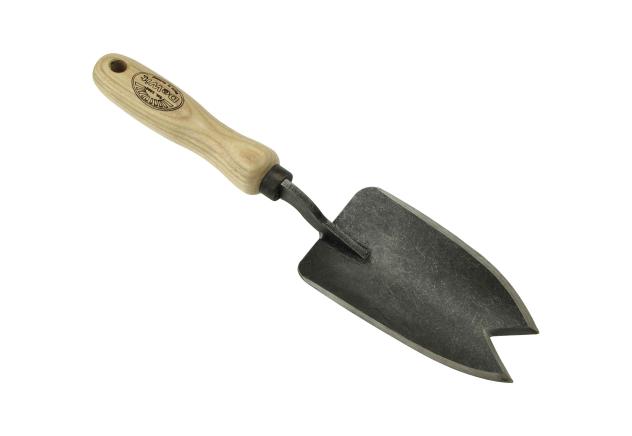 DeWit plantschepje V-snede met essen handvat 140mm
