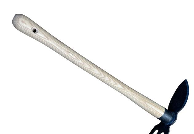 Dubbele hak hartvorm 3-tands met essen steel 500mm