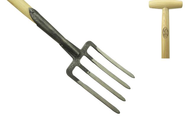 Spitvork 4 tands essen steel 900mm