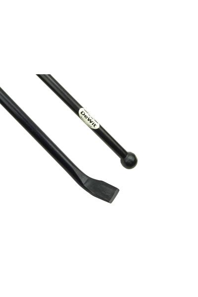 Stootijzer 1400 x 28mm omgebogen bek en knop