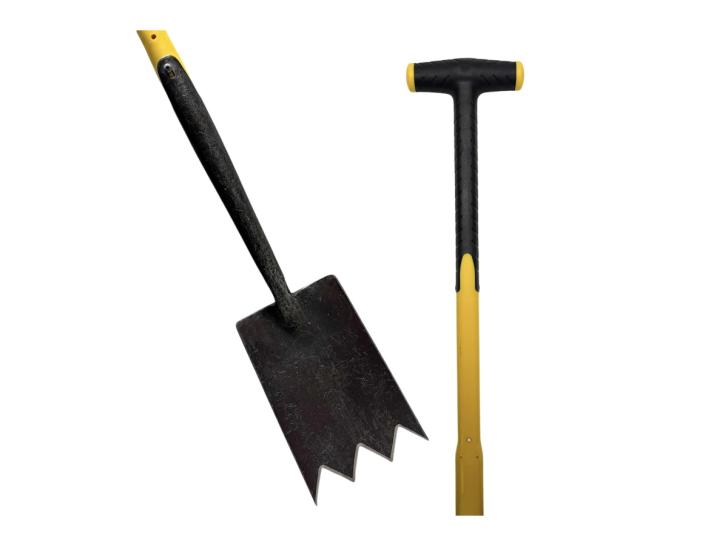 Shark tine spade met zwanehals fibersteel 780mm