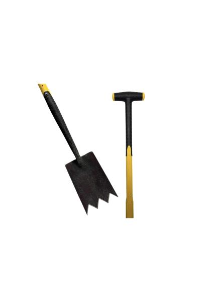 Shark tine spade met zwanehals fibersteel 780mm